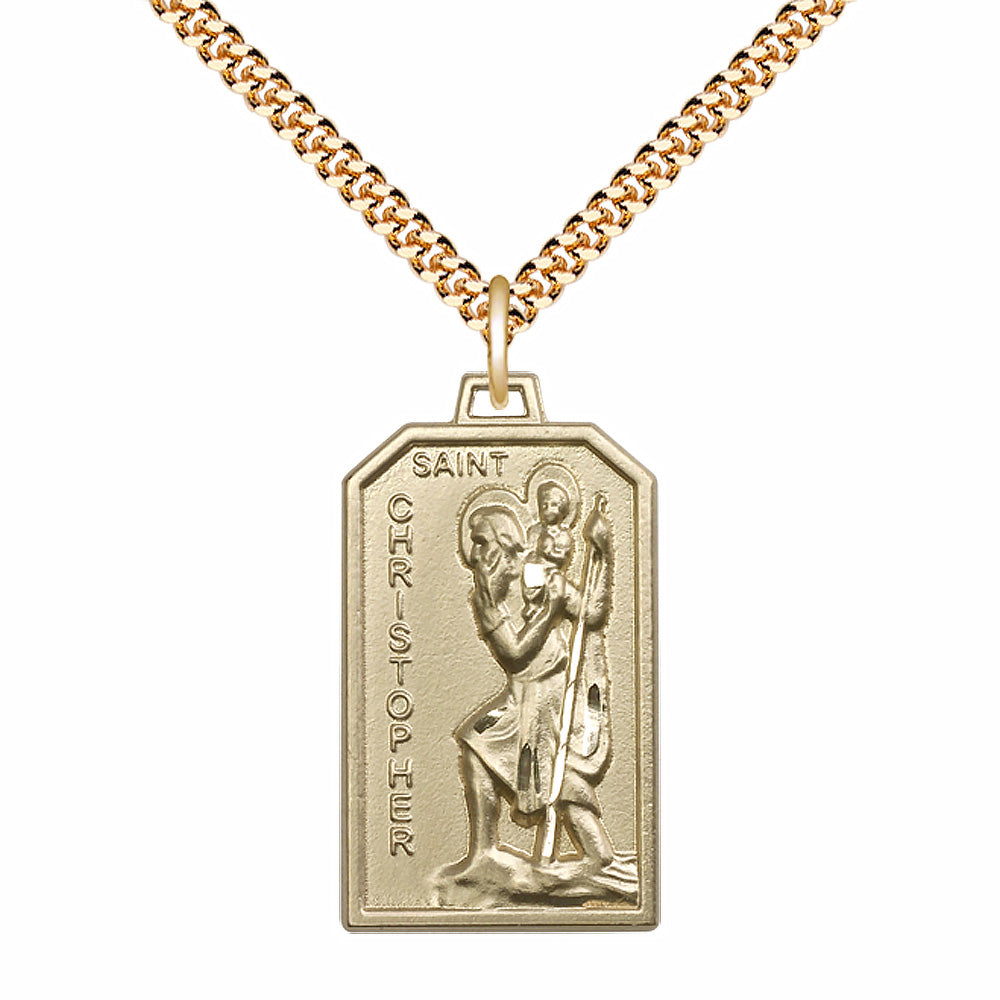 Gold Filled Saint Christopher Pendant - 5721GF