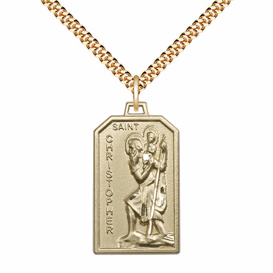 Gold Filled Saint Christopher Pendant - 5721GF