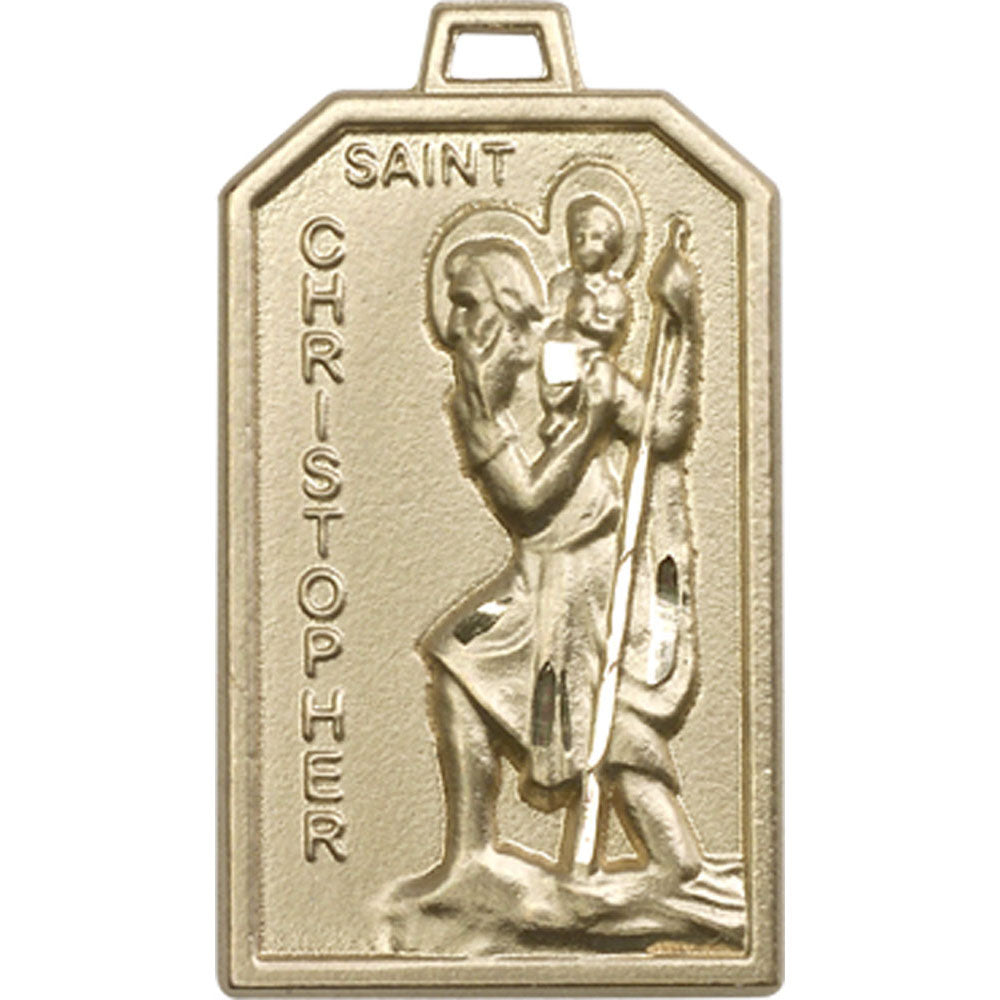 14kt Gold Saint Christopher Pendant - 5721KT