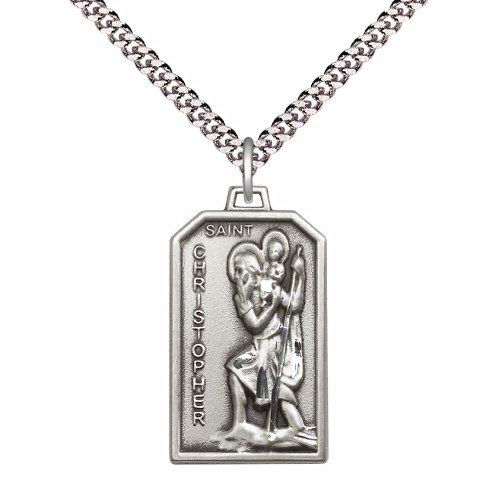 Sterling Silver Saint Christopher Pendant - 5721SS
