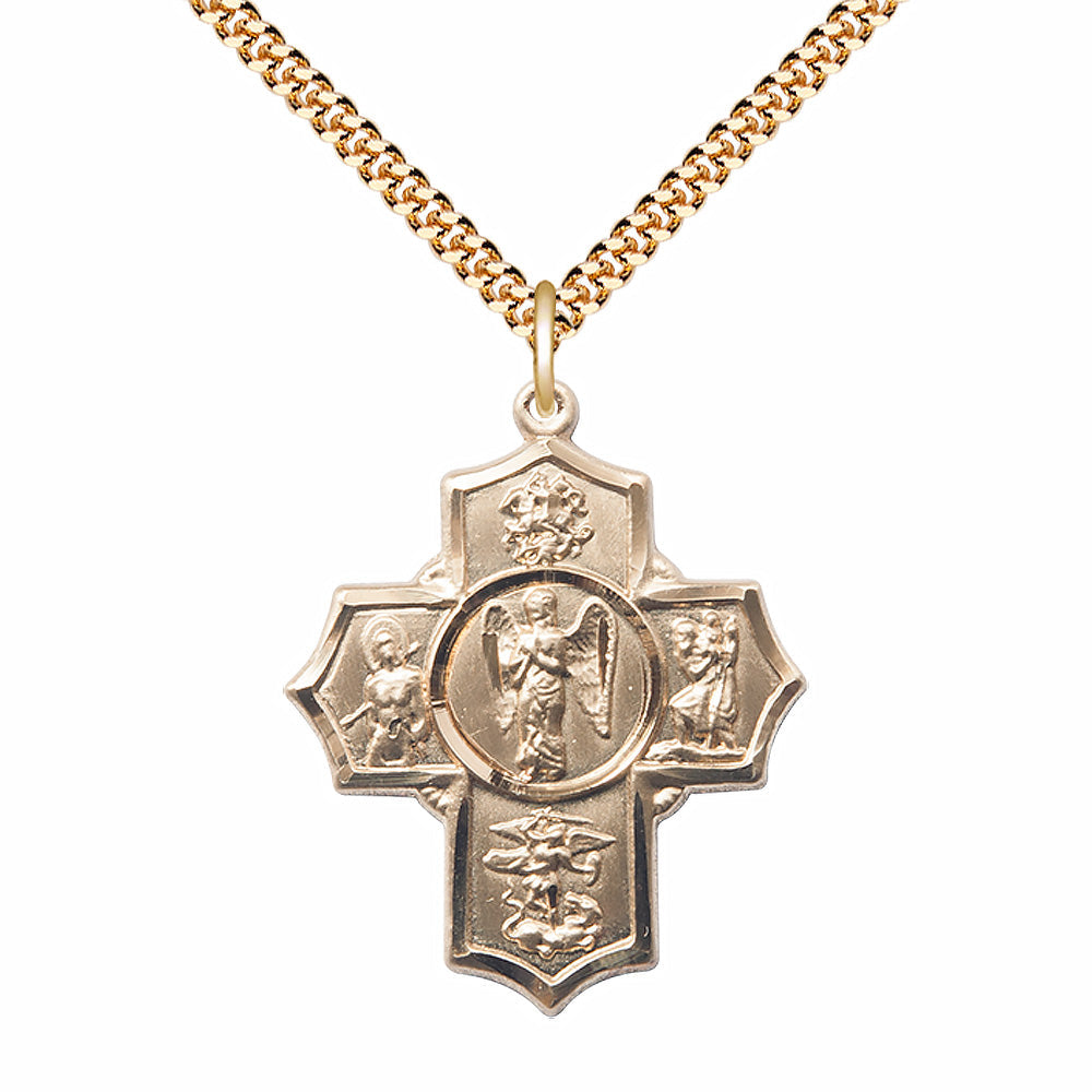 Gold Filled Warrior 5-Way Pendant - 5729GF