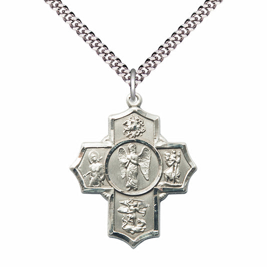 Sterling Silver Warrior 5-Way Pendant - 5729SS