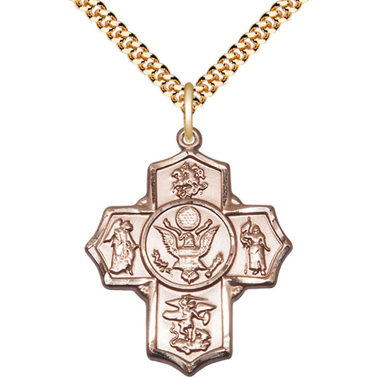 Gold Filled 5-Way / Army Pendant - 5790GF2