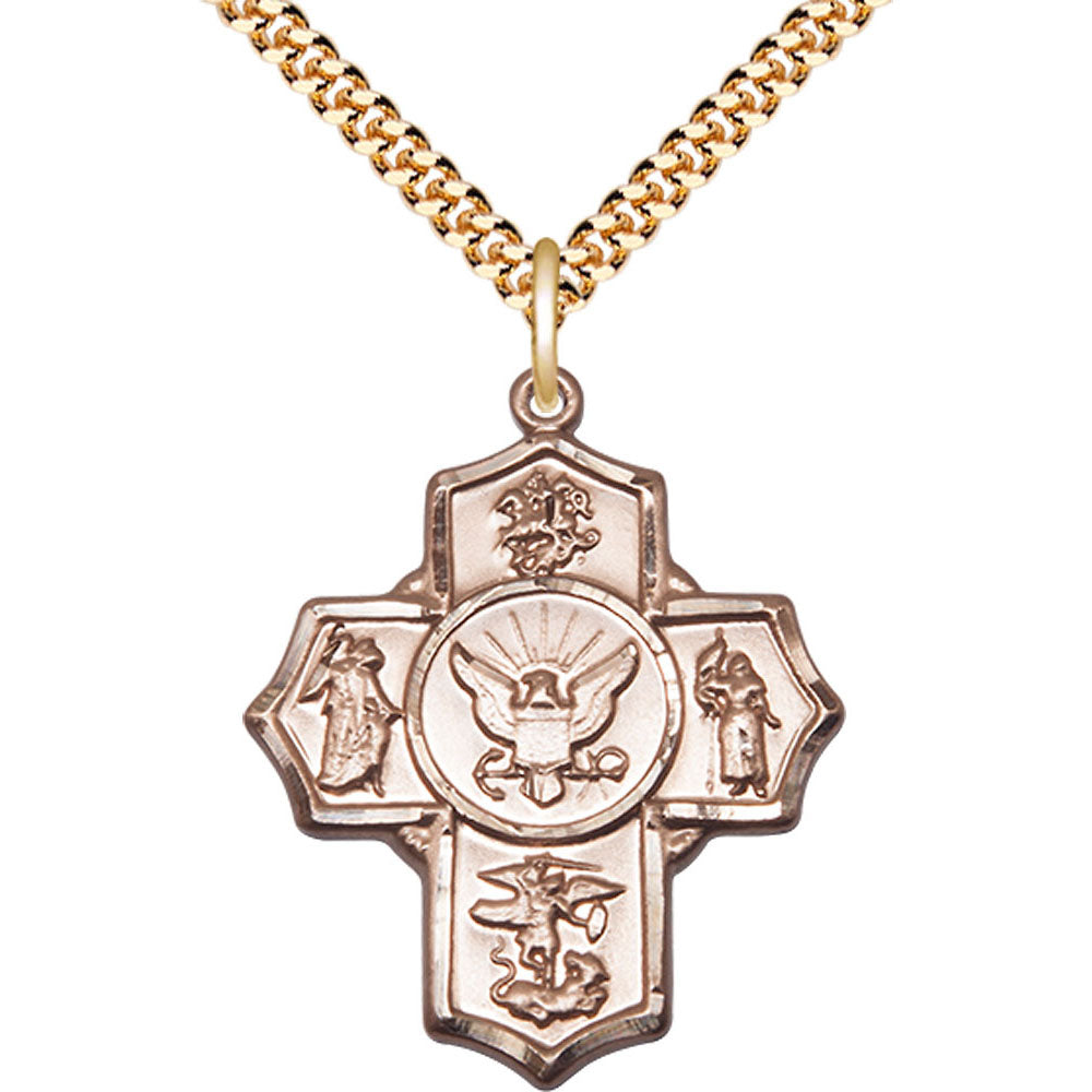 Gold Filled 5-Way / Navy Pendant - 5790GF6