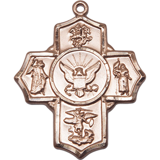 14kt Gold 5-Way / Navy Pendant - 5790KT6