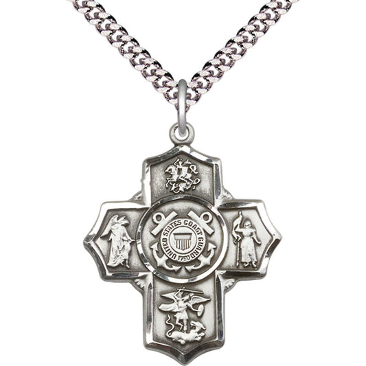 Sterling Silver 5-Way / Coast Guard Pendant - 5790SS3