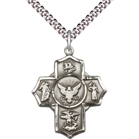 Sterling Silver 5-Way / Navy Pendant - 5790SS6