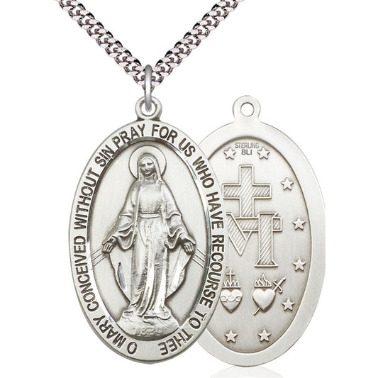 Sterling Silver Miraculous Pendant - 5852SS