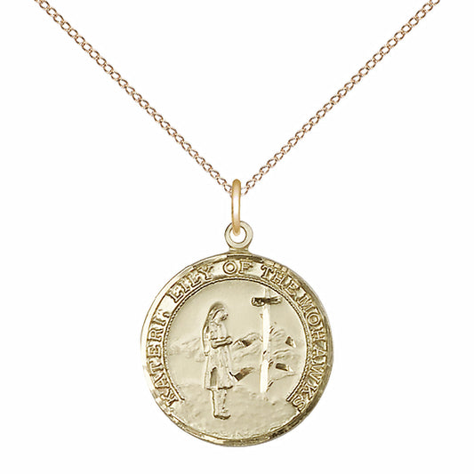 Gold Filled Saint Kateri Pendant - 5899GF