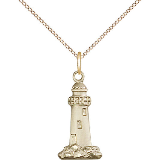 Gold Filled Lighthouse Pendant - 5922GF