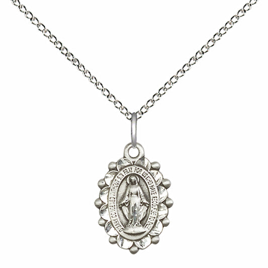 Sterling Silver Miraculous Pendant - 6040SS