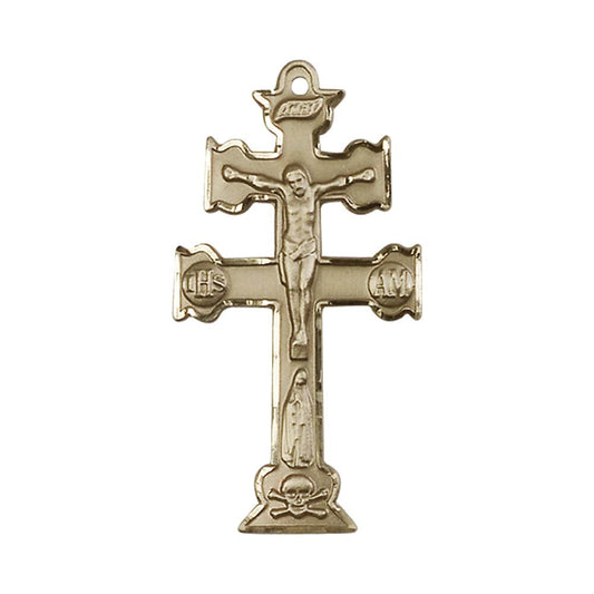 14kt Gold Caravaca Crucifix Pendant - 6084KT
