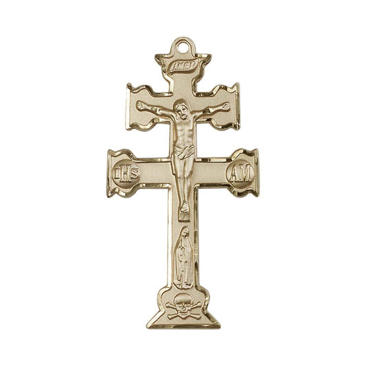 14kt Gold Caravaca Crucifix Pendant - 6085KT