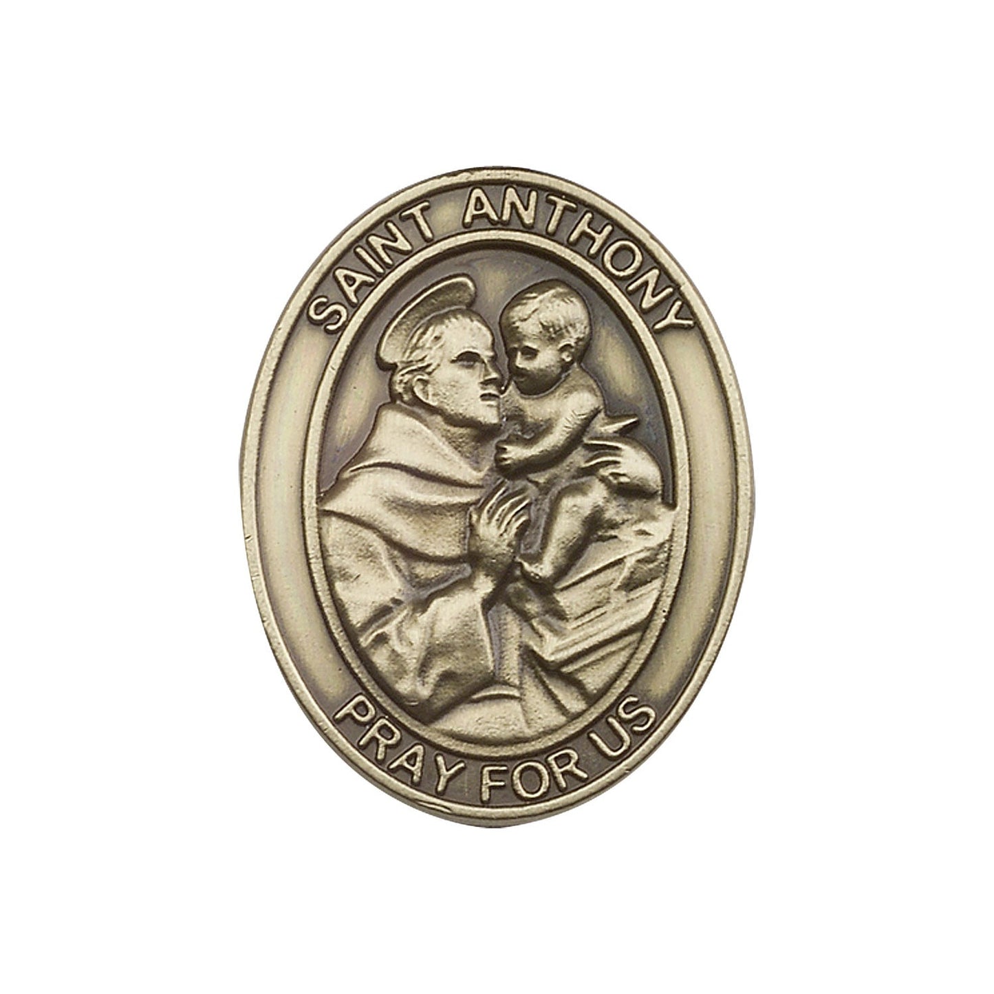 Antique Gold St. Anthony Visor Clip - 6704VG