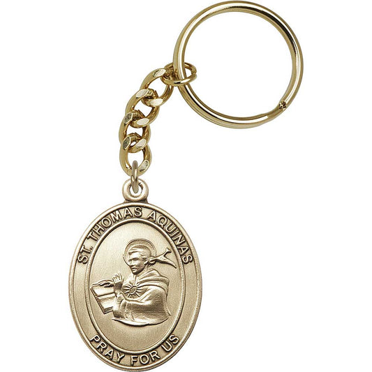 Gold Oxide St. Thomas Aquinas Keychain - 6707