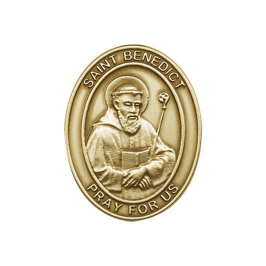 Antique Gold St. Benedict Visor Clip - 6708VG