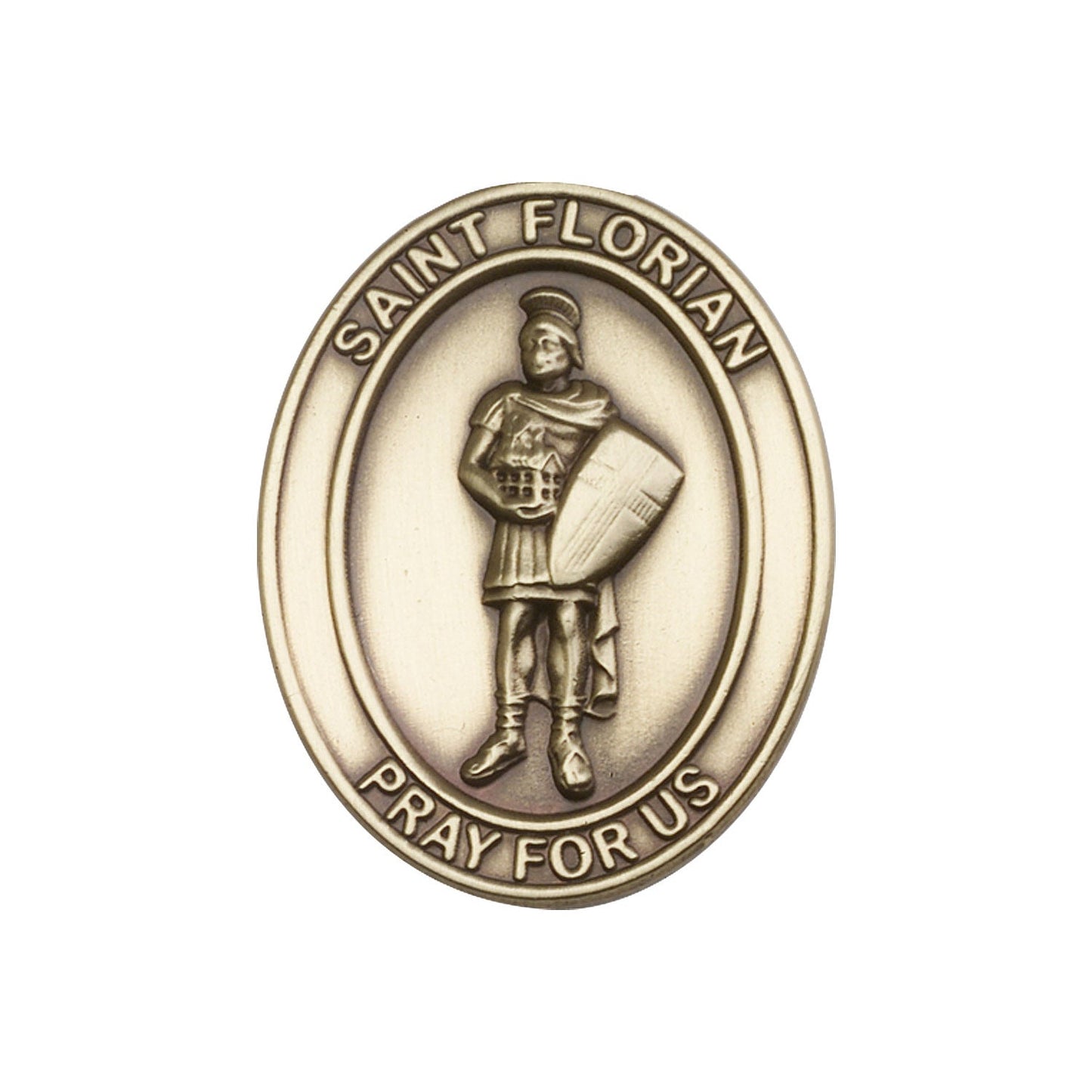 Antique Gold St. Florian Visor Clip - 6734VG