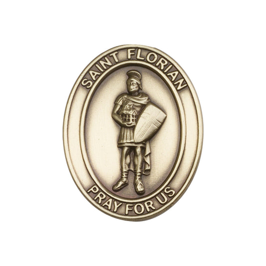 Antique Gold St. Florian Visor Clip - 6734VG