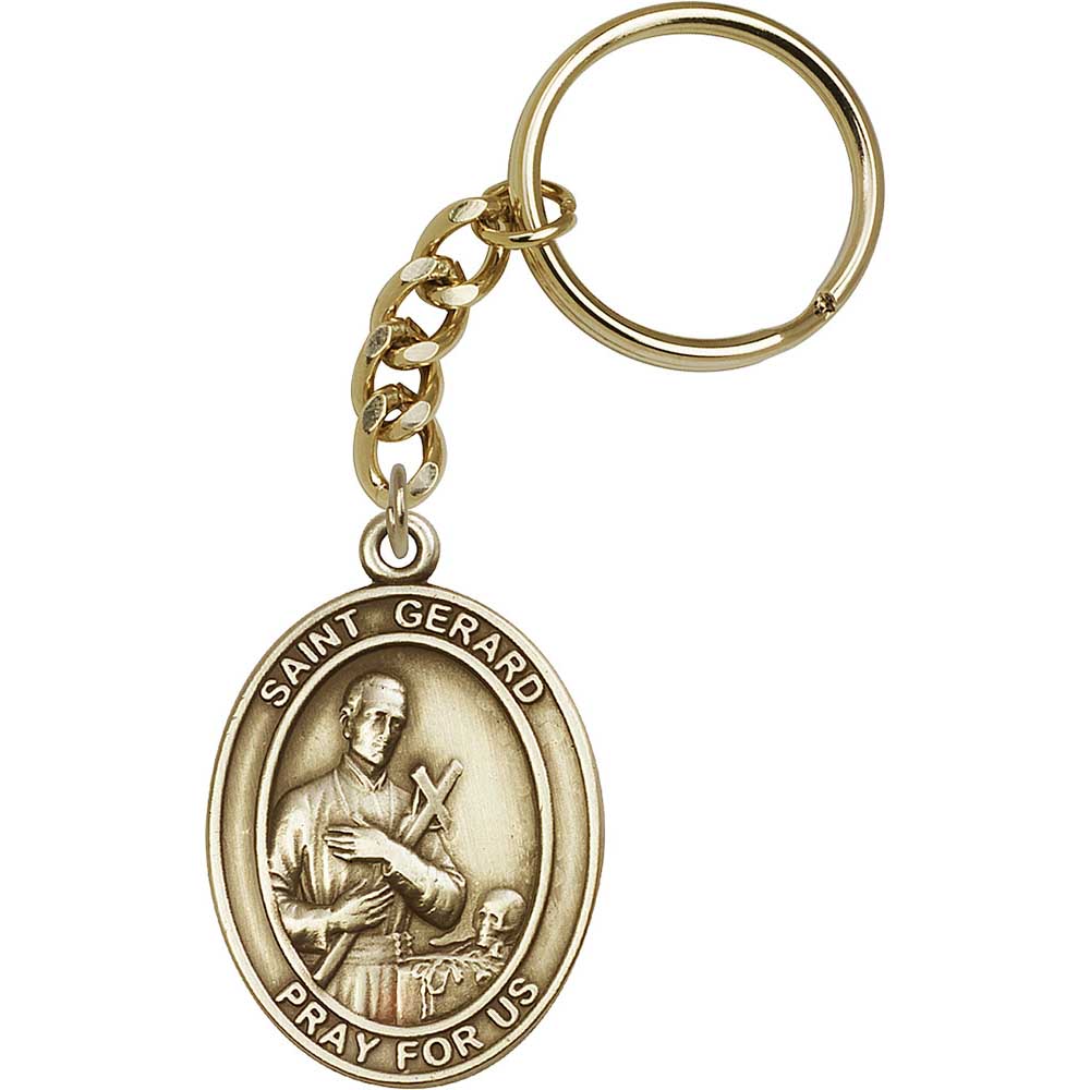 Antique Gold St. Gerard Keychain - 6742