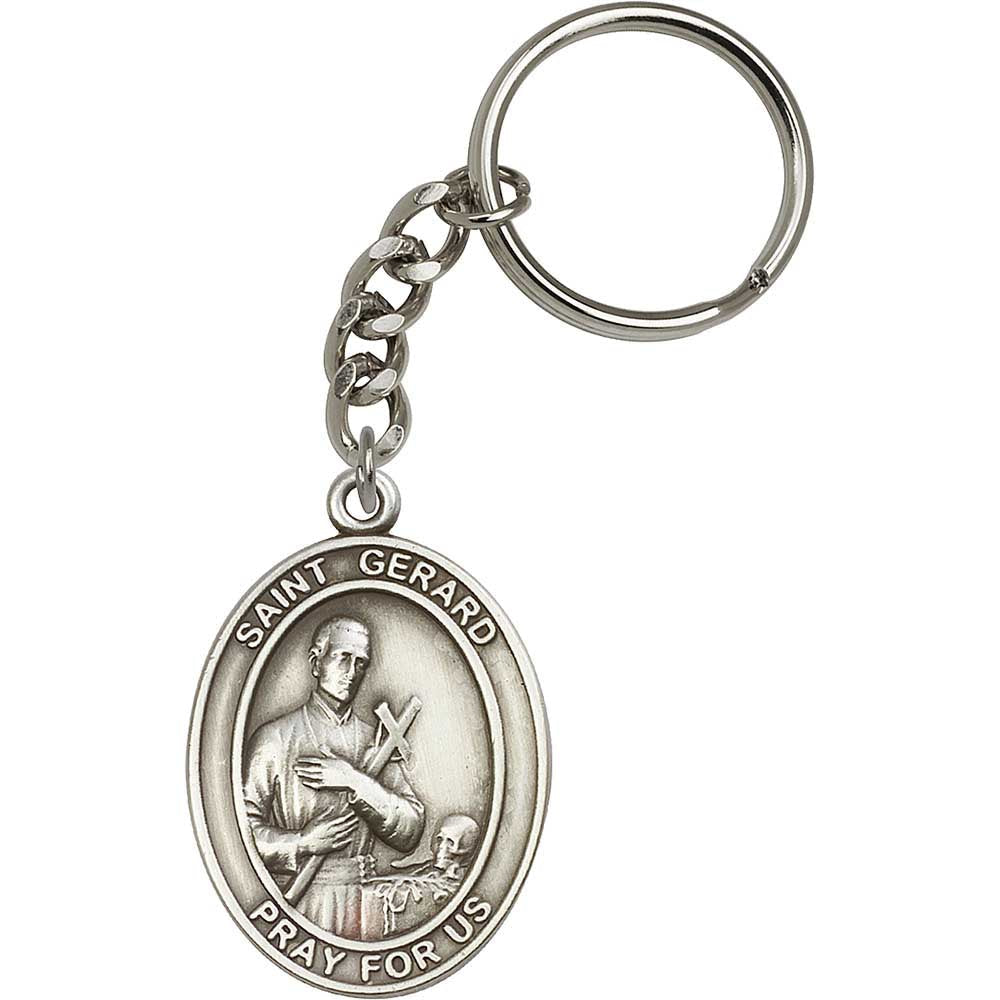 Antique Silver St. Gerard Keychain - 6742