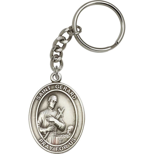 Antique Silver St. Gerard Keychain - 6742