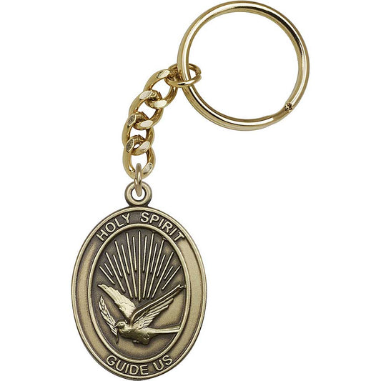 Antique Gold Holy Spirit Keychain - 6744