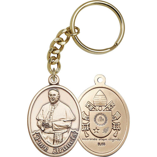 Gold Oxide Pope Francis Keychain - 6751