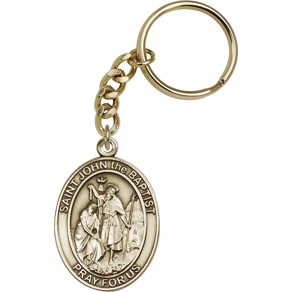 Antique Gold St. John the Baptist Keychain - 6754