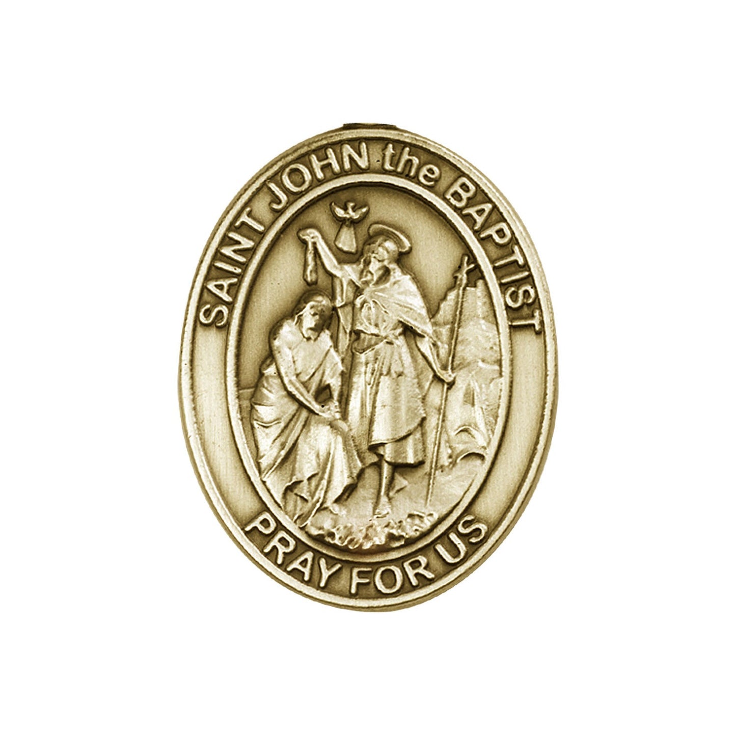 Antique Gold St. John the Baptist Visor Clip - 6754VG