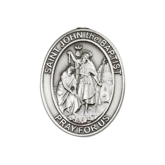 Antique Silver St. John the Baptist Visor Clip - 6754V