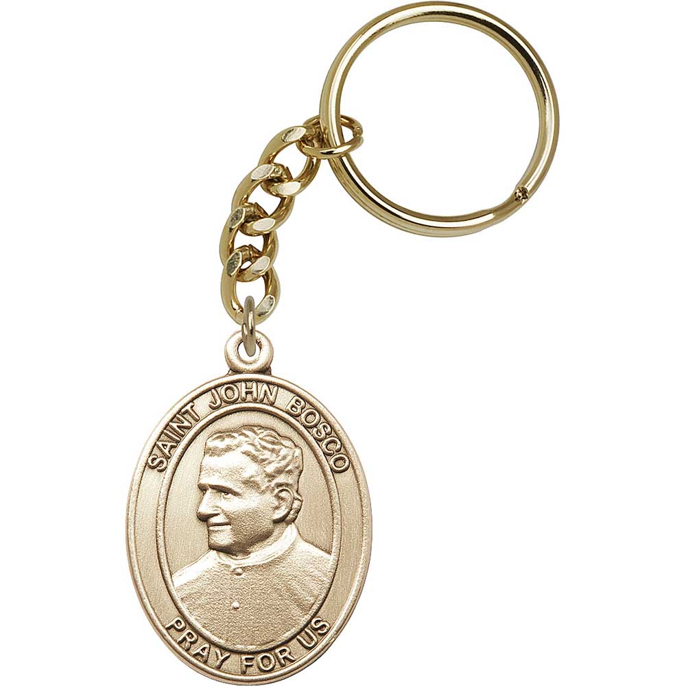 Gold Oxide St. John Bosco Keychain - 6755