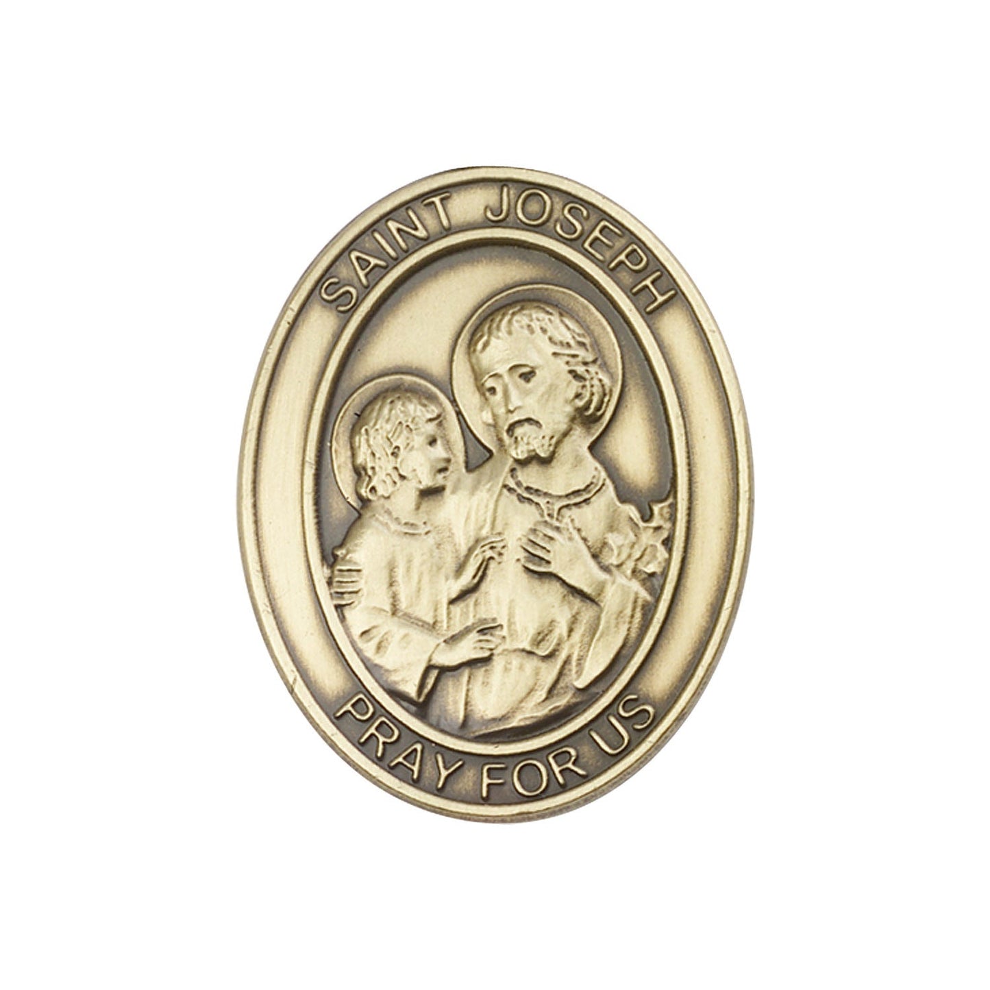 Antique Gold St. Joseph Visor Clip - 6758VG