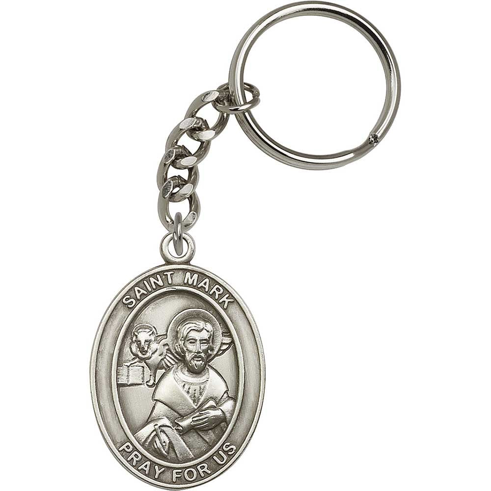 Antique Silver St. Mark Keychain - 6770