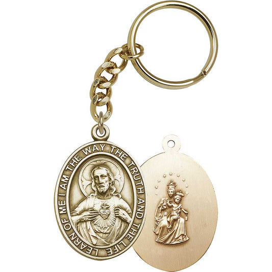 Antique Gold Scapular Keychain - 6798
