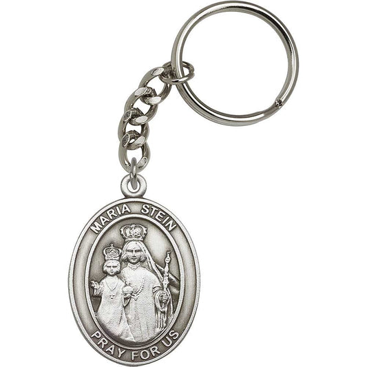 Antique Silver Maria Stein Keychain - 6833