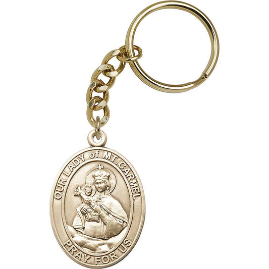 Gold Oxide O/L of Mount Carmel/Scapular Keychain - 6943