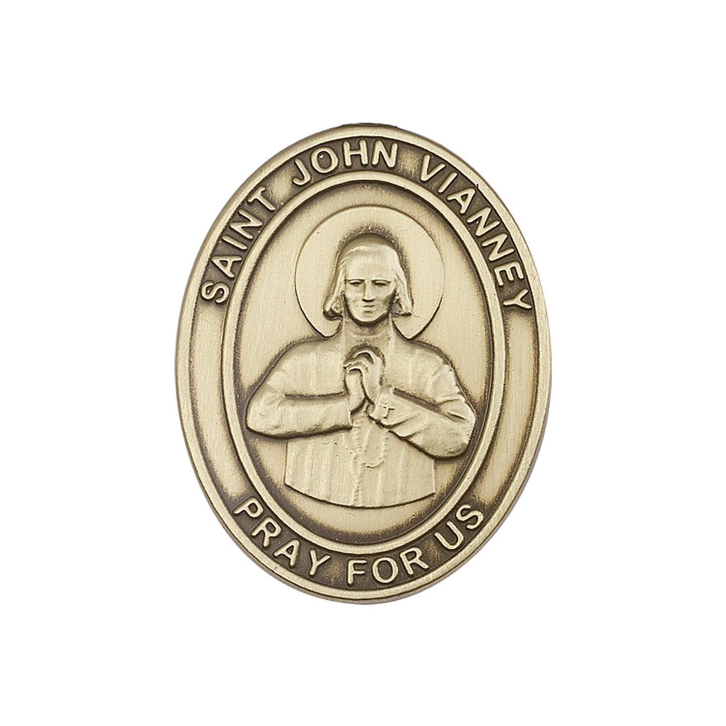 Gold Oxide St. John Vianney Visor Clip - 6982VG