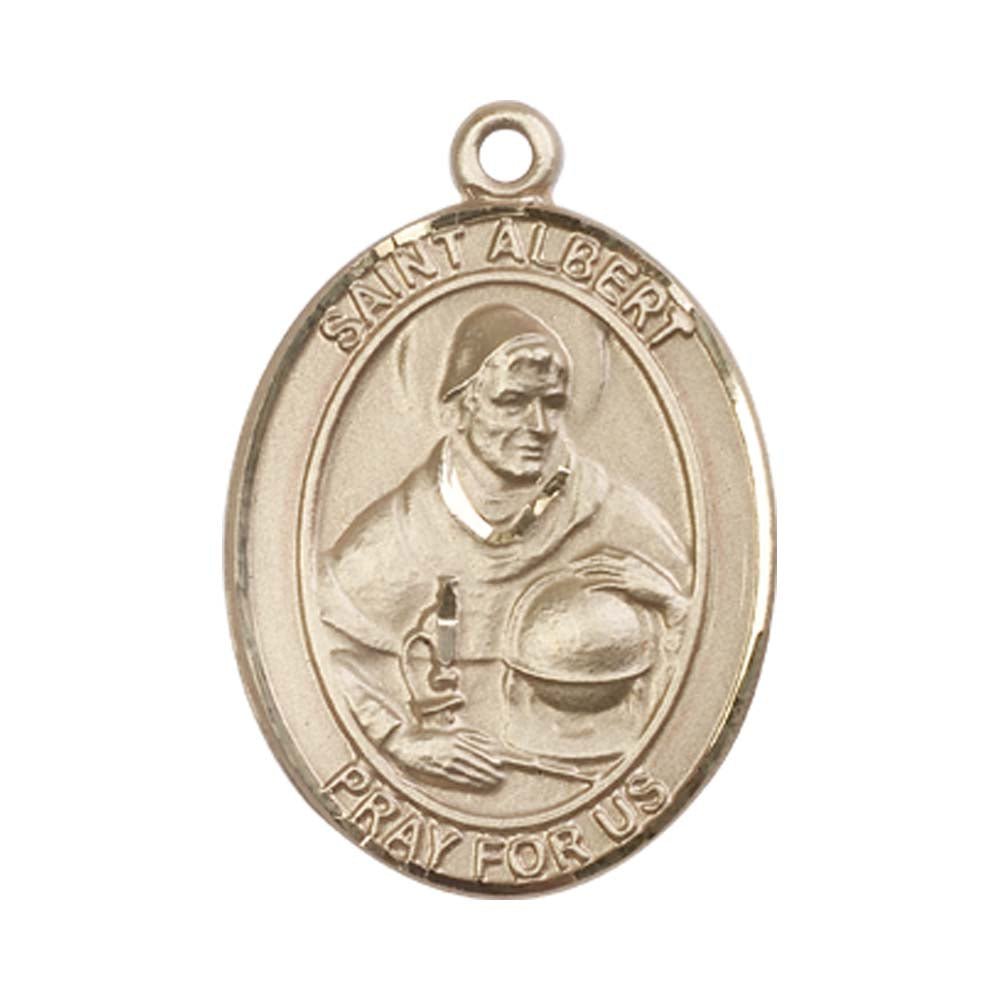 14kt Gold St. Albert the Great Medal - Large