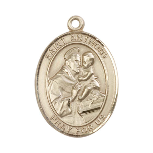 14kt Gold St. Anthony of Padua Medal - Large