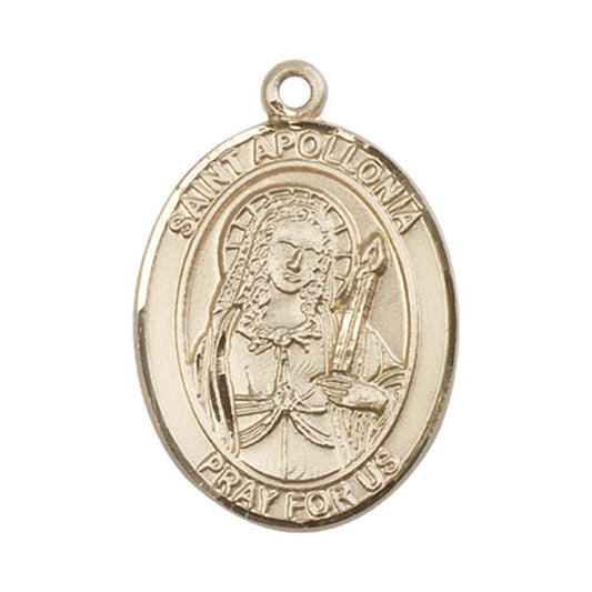 14kt Gold St. Apollonia Medal - Large