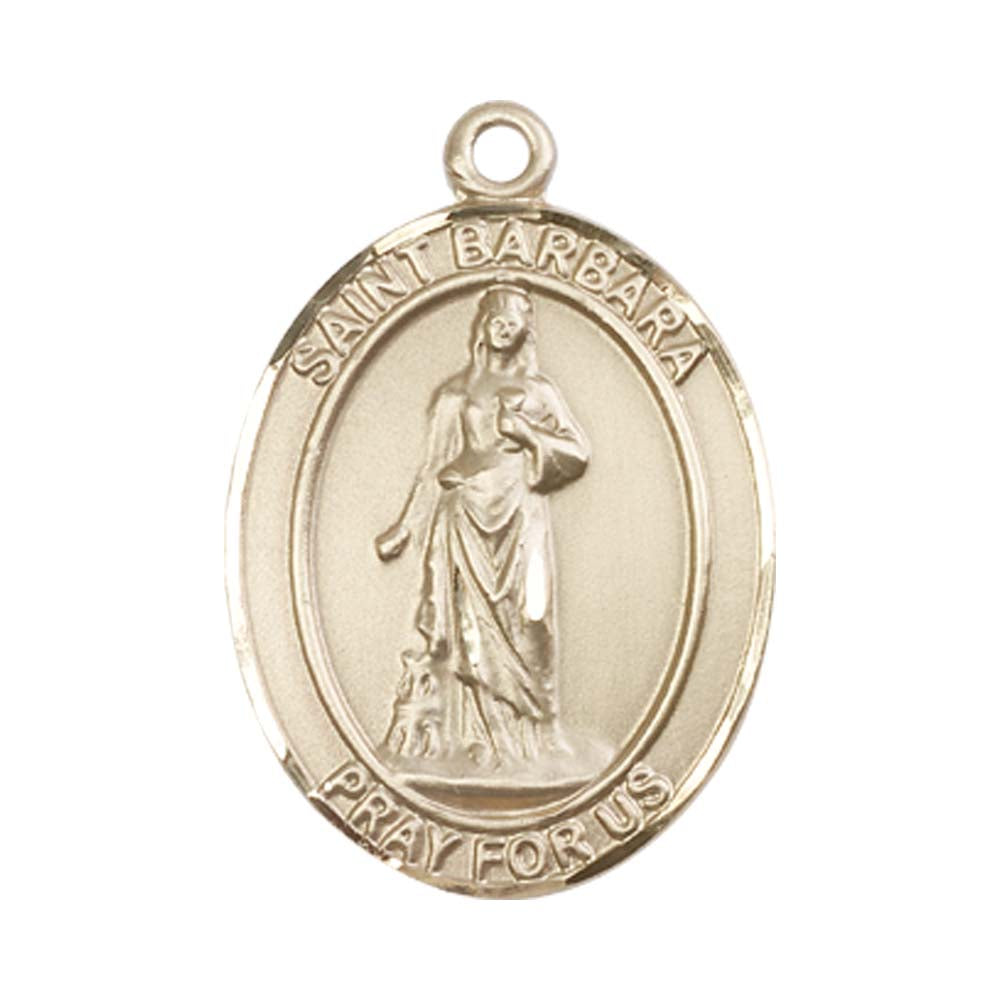 14kt Gold St. Barbara Medal - Large