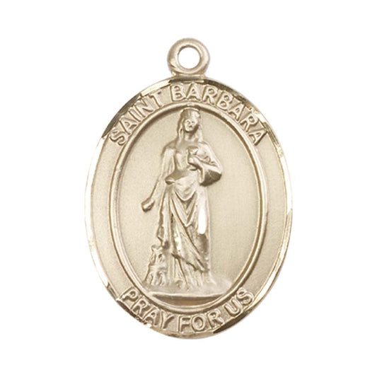 14kt Gold St. Barbara Medal - Large