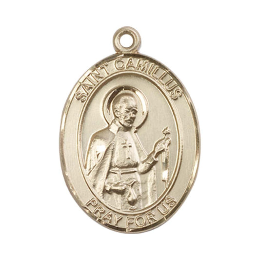 14kt Gold St. Camillus of Lellis Medal - Large