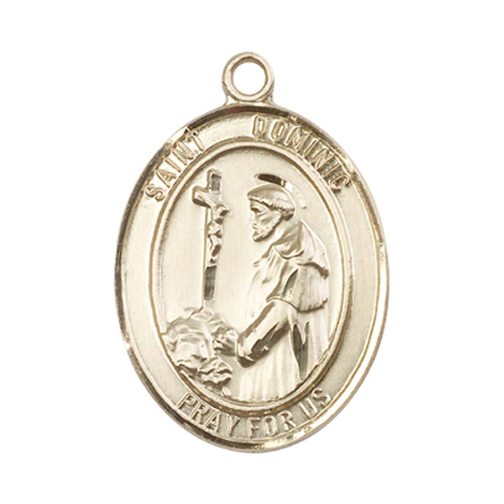 14kt Gold St. Dominic de Guzman Medal - Large