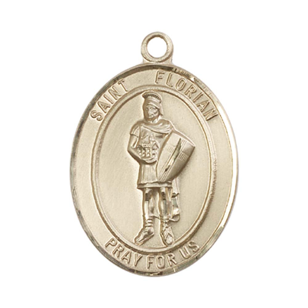 14kt Gold St. Florian Medal - Large