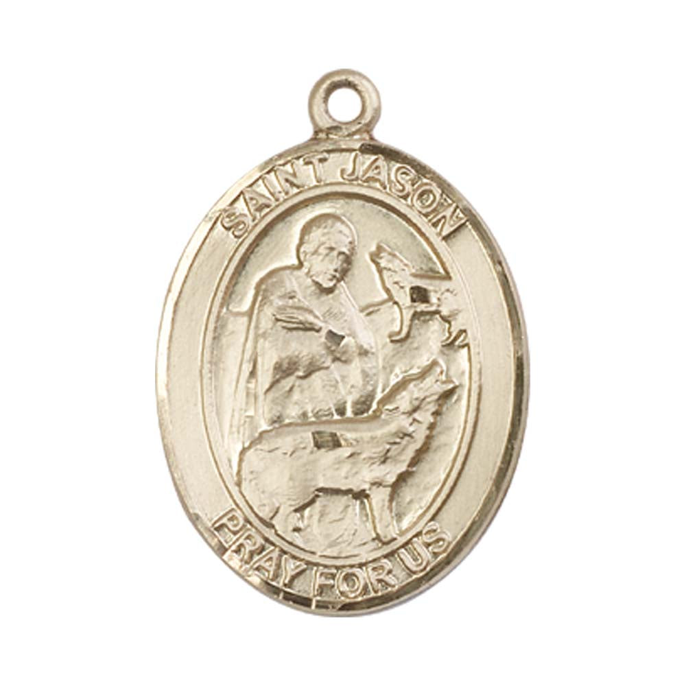 14kt Gold St. Jason Medal - Large