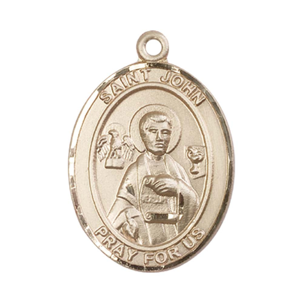 14kt Gold St. John the Apostle Medal - Large