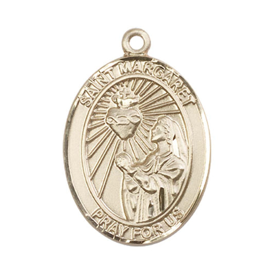 14kt Gold St. Margaret Mary Alacoque Medal - Large