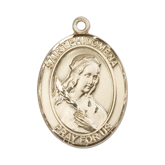 14kt Gold St. Philomena Medal - Large