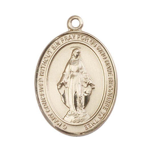 14kt Gold Miraculous Medal - Large